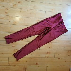 American apparel cranberry disco pants!